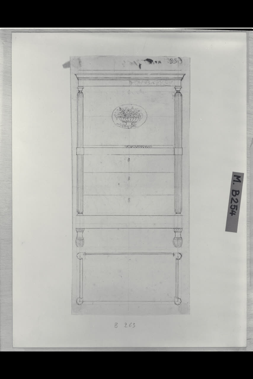 Progetto di secrétaire (disegno) di Maggiolini (bottega) (sec. XIX)