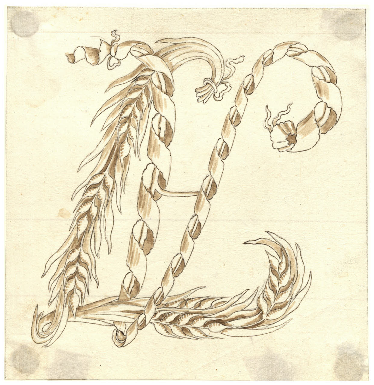 Monogramma AT (disegno) di Maggiolini (bottega) (secc. XVIII/ XIX)