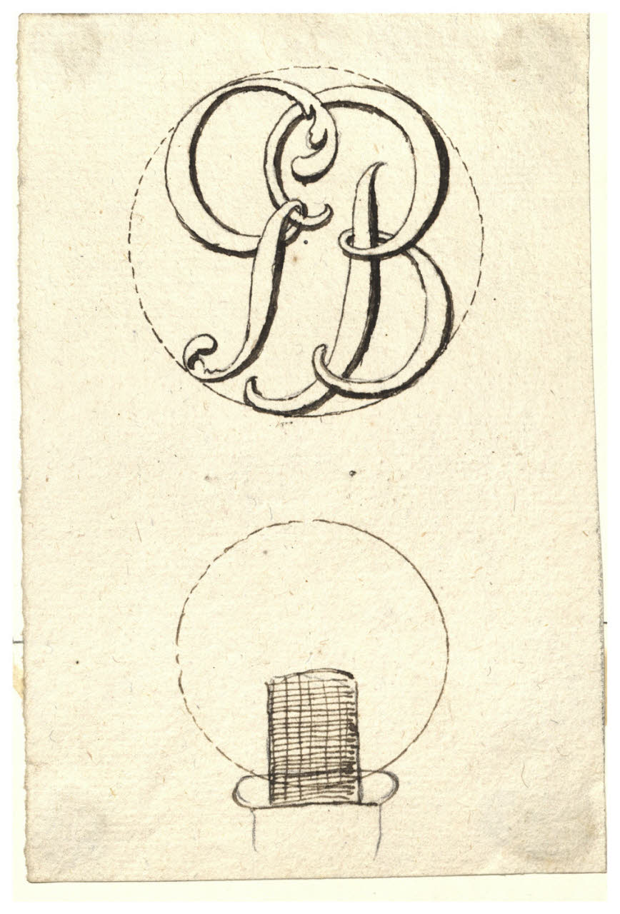 Monogramma GB (disegno) di Maggiolini (bottega) (secc. XVIII/ XIX)