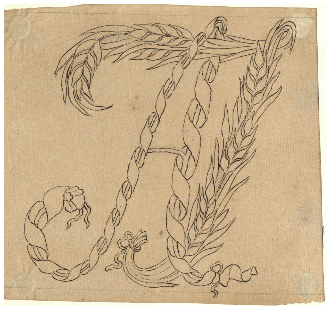 Monogramma AT (disegno) di Maggiolini (bottega) (secc. XVIII/ XIX)