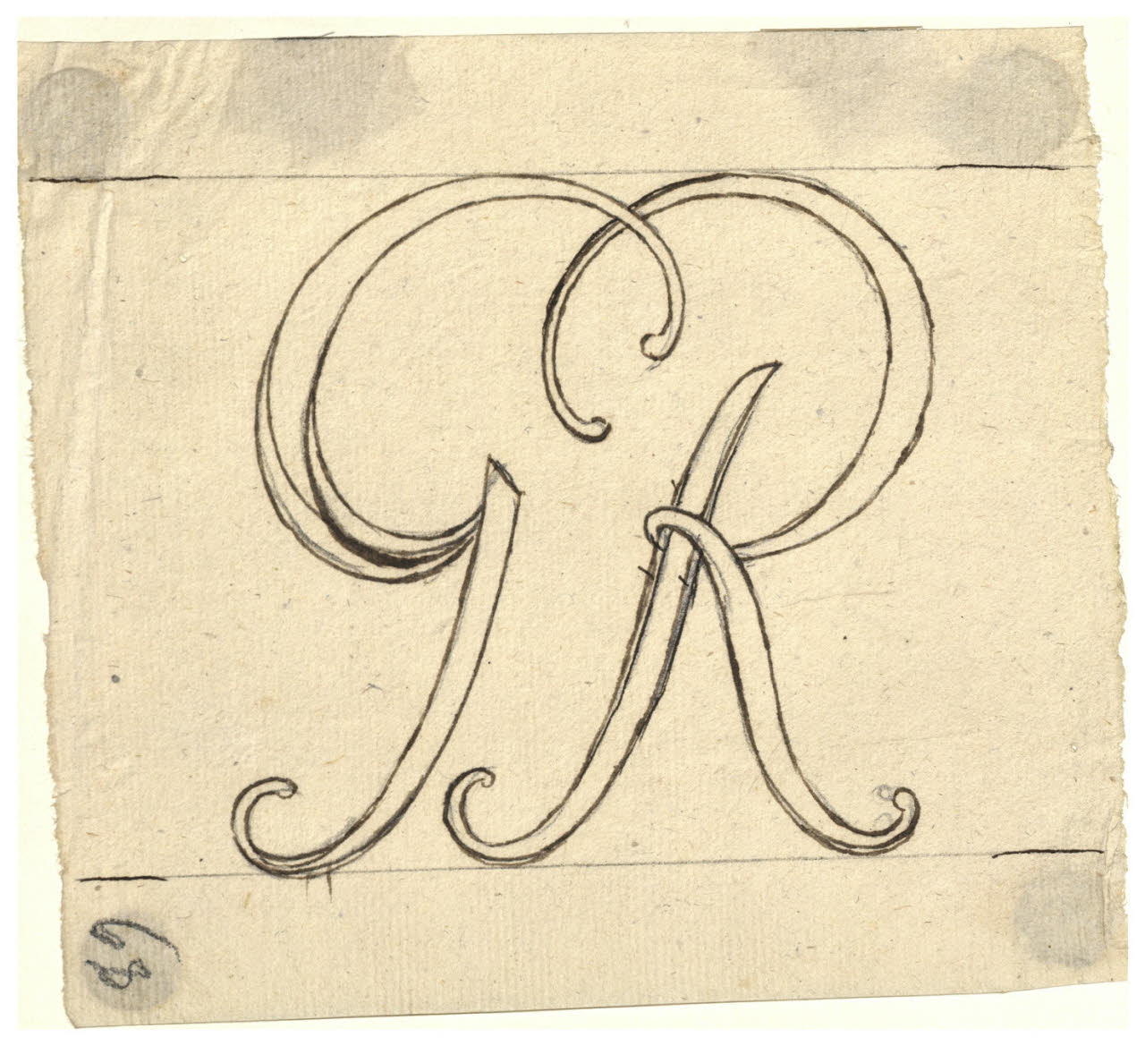 Monogramma GR (disegno) di Maggiolini (bottega) (secc. XVIII/ XIX)