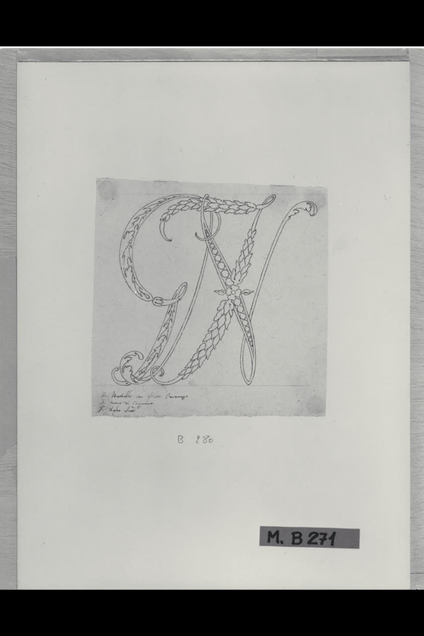 Monogramma GFN (disegno) di Maggiolini (bottega) (secc. XVIII/ XIX)
