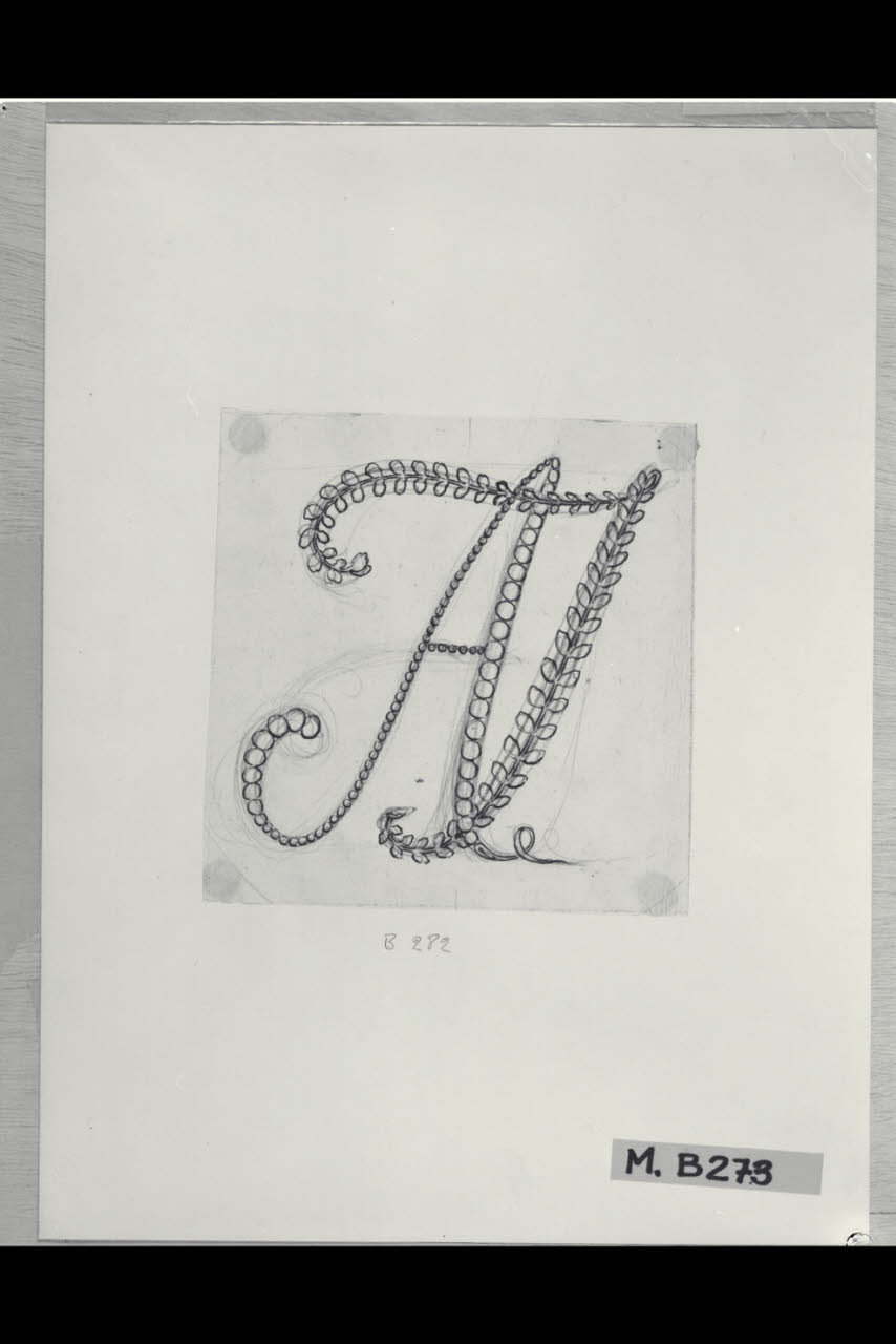 Monogramma AF o AT o AJ (disegno) di Maggiolini (bottega) (secc. XVIII/ XIX)