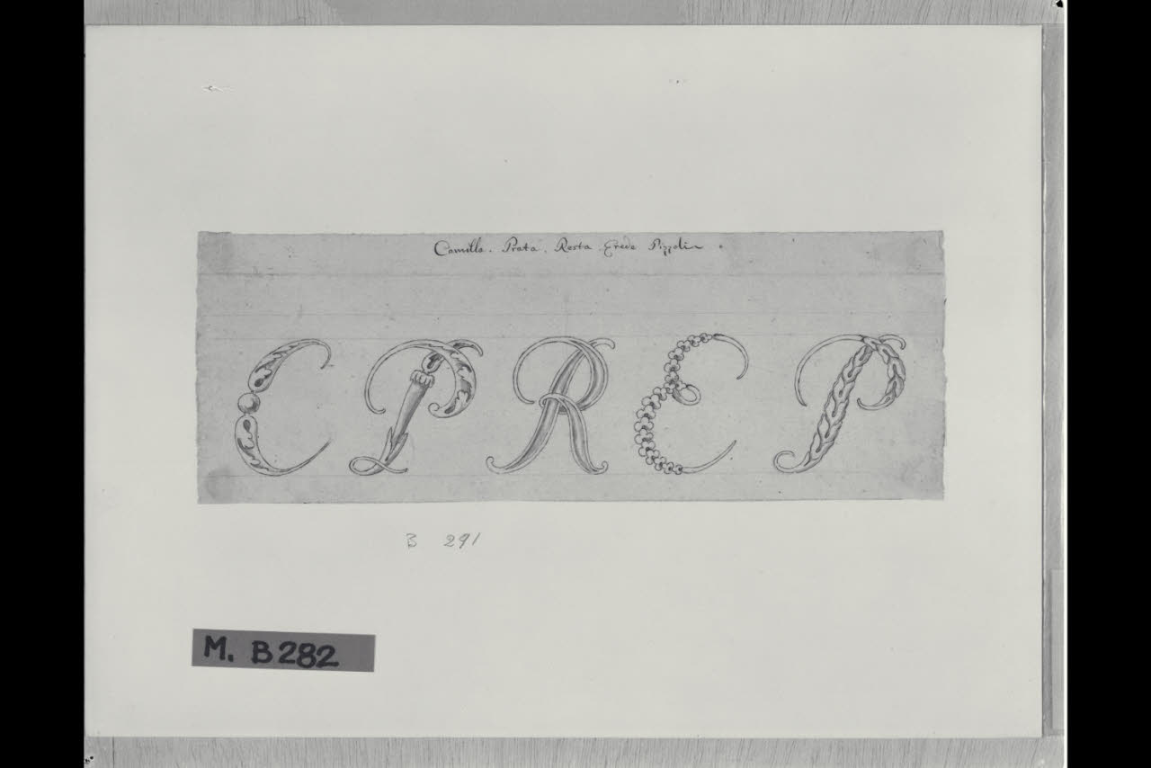 Lettere CPREP (disegno) di Maggiolini (bottega) (secc. XVIII/ XIX)