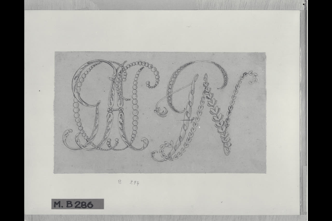 Monogrammi GCAP e GFN (disegno) di Maggiolini (bottega) (secc. XVIII/ XIX)
