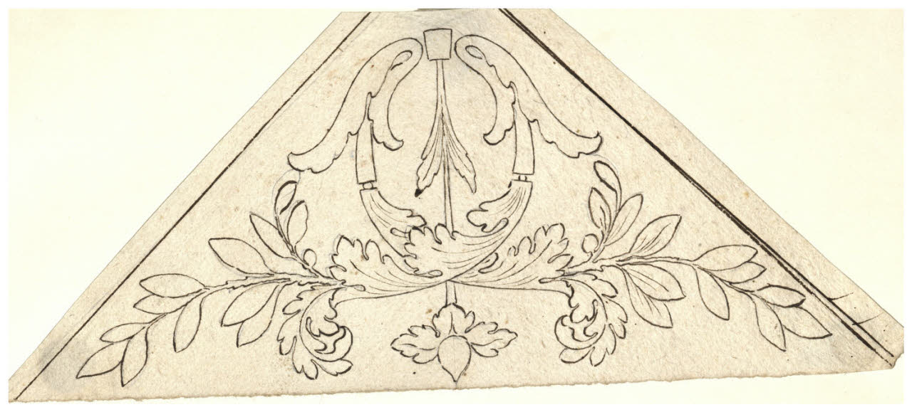 Ornato fitomorfo (disegno) di Maggiolini (bottega) (secc. XVIII/ XIX)
