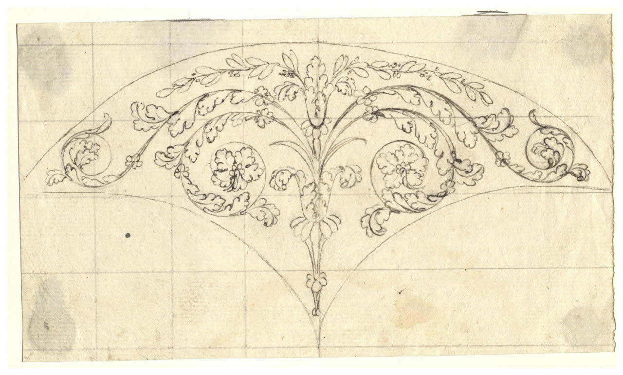 Motivo fitomorfo (disegno) di Maggiolini (bottega) (secc. XVIII/ XIX)
