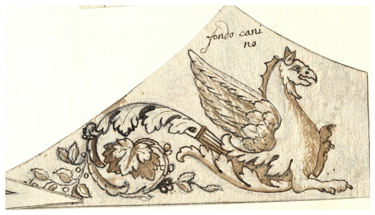 Grifone (disegno) di Maggiolini (bottega) (secc. XVIII/ XIX)