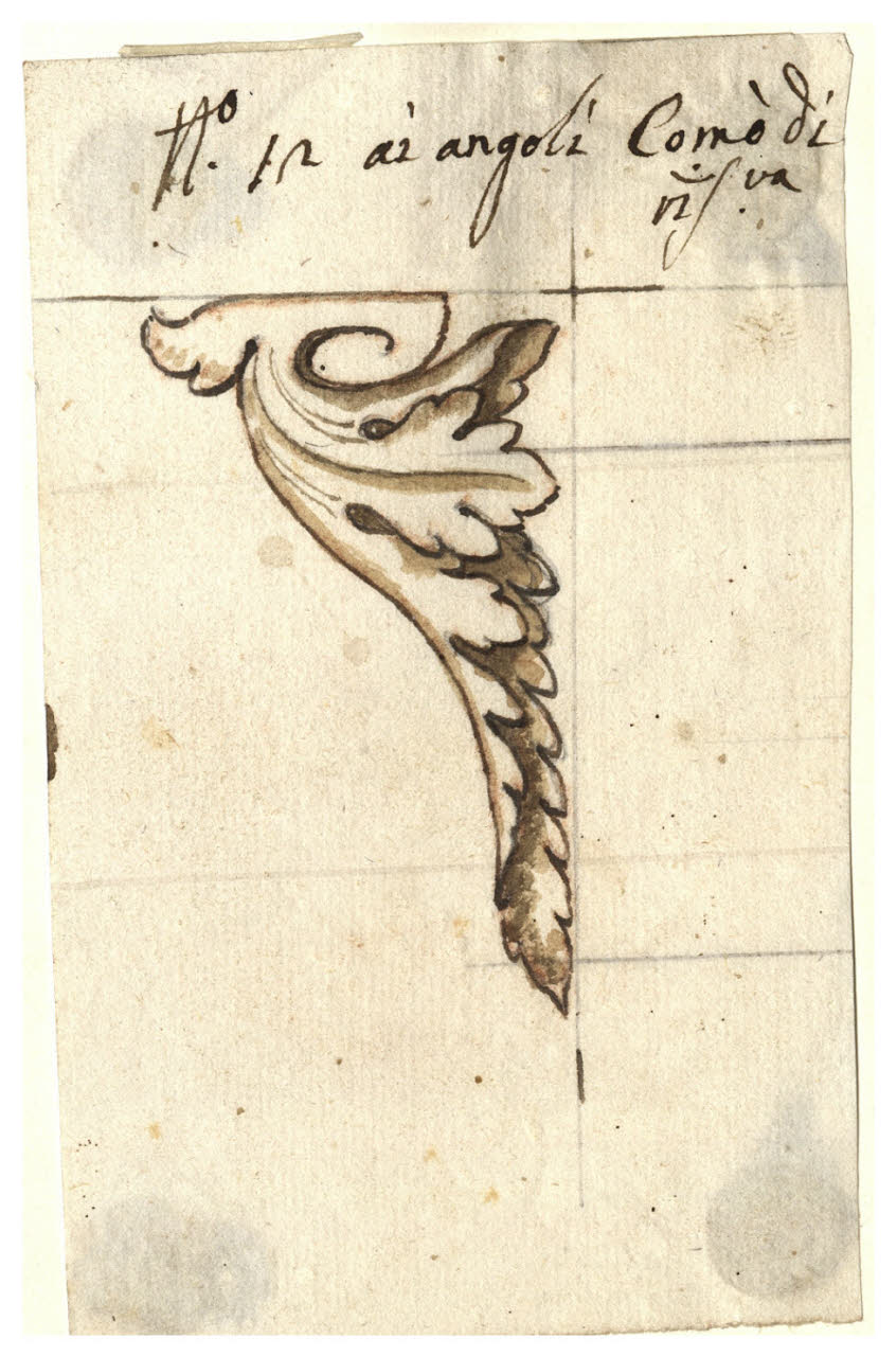 Foglia d'acanto (disegno) di Maggiolini (bottega) (secc. XVIII/ XIX)