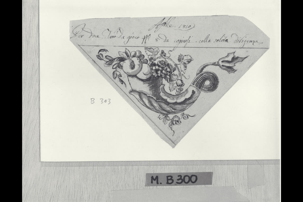 Cornucopia (disegno) di Maggiolini (bottega) (sec. XIX)