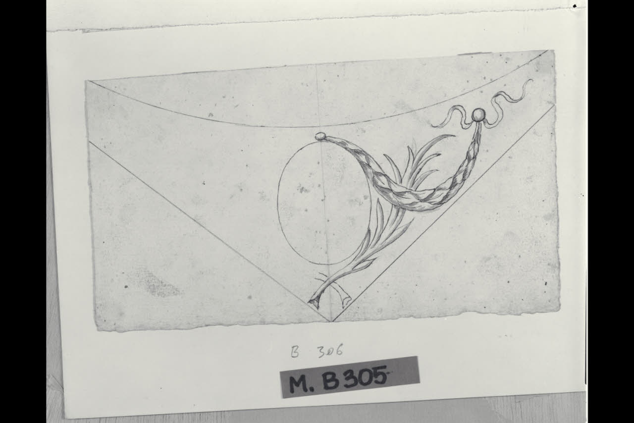 Incorniciatura ad angolo (disegno) di Maggiolini (bottega) (secc. XVIII/ XIX)