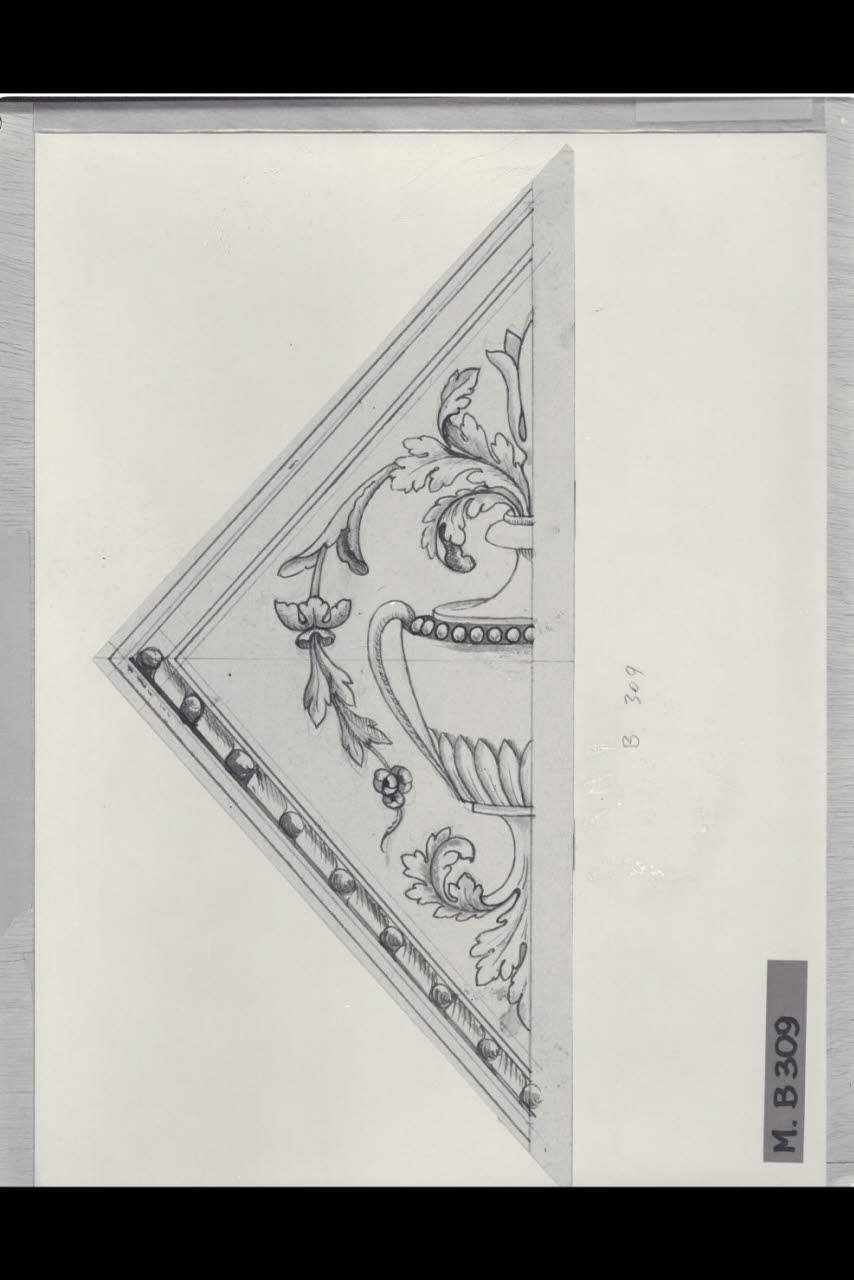 Vaso con ornamenti (disegno) di Maggiolini (bottega) (secc. XVIII/ XIX)