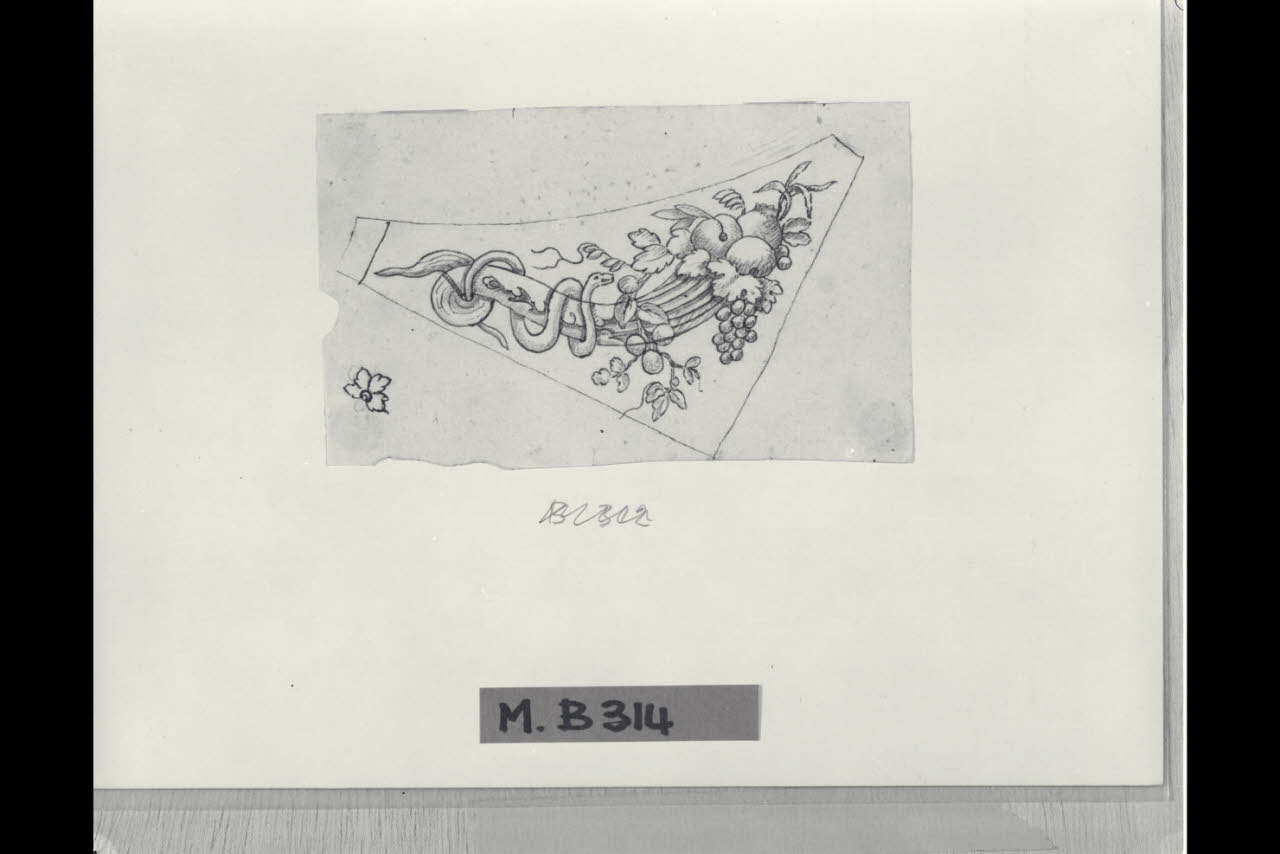 Disegno ornamentale per un angolo (disegno) di Maggiolini (bottega) (secc. XVIII/ XIX)