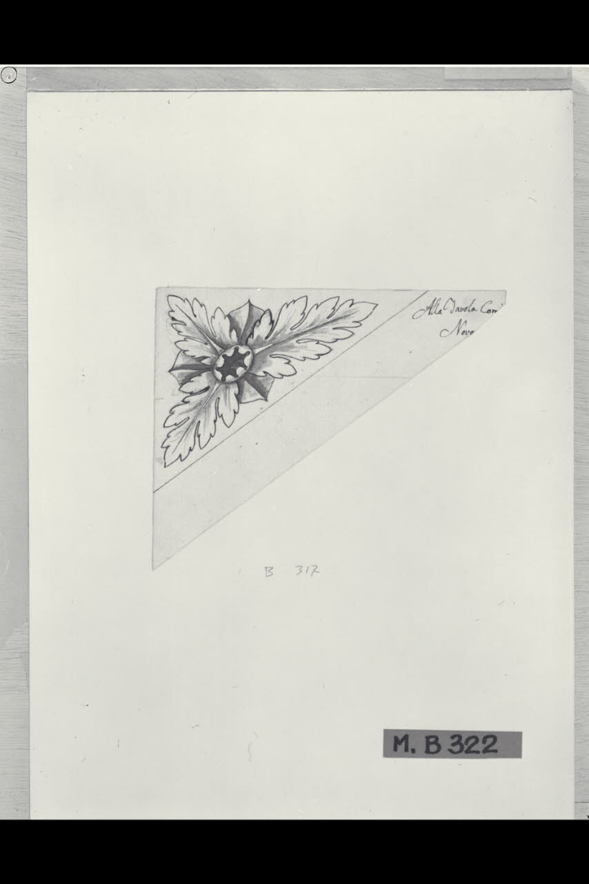 Motivo a foglie d'acanto (disegno) di Maggiolini (bottega) (secc. XVIII/ XIX)