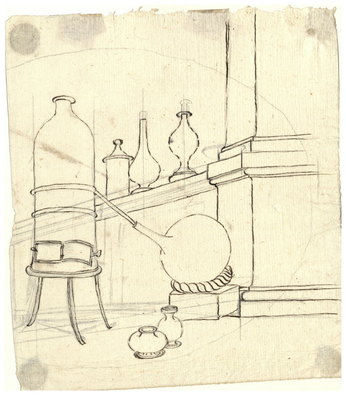 Laboratorio chimico (disegno) di Maggiolini (bottega) (secc. XVIII/ XIX)