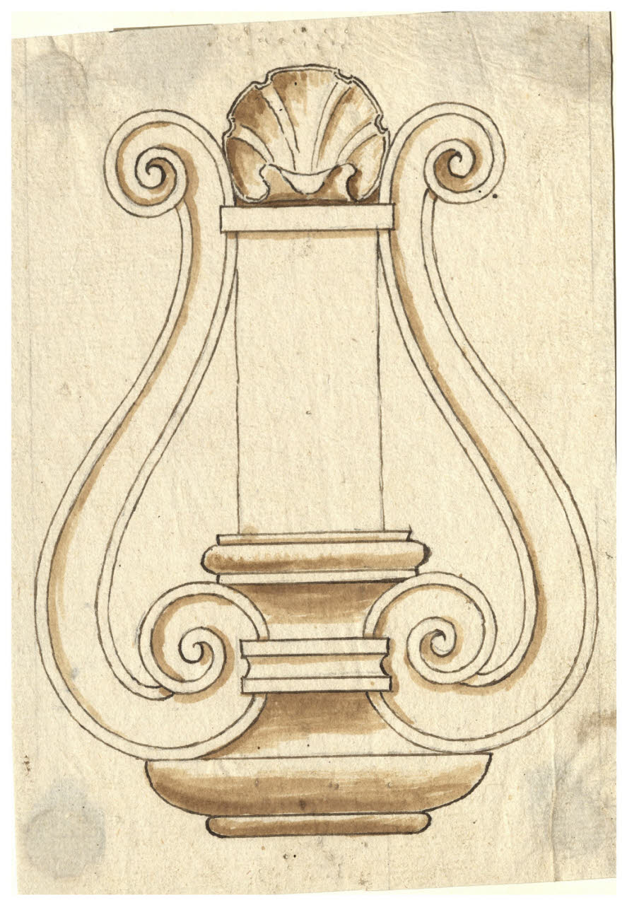 Lira (disegno) di Maggiolini (bottega) (secc. XVIII/ XIX)