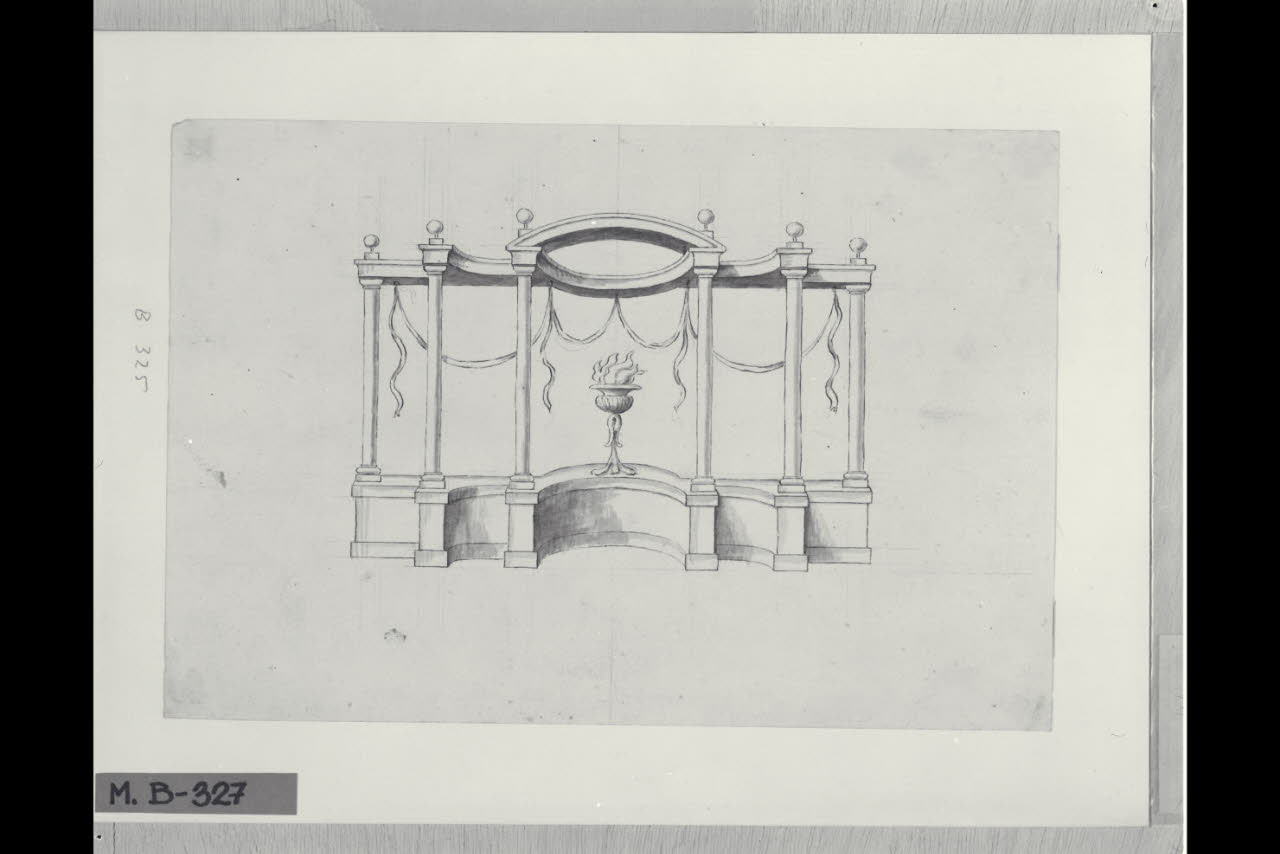 Esedra dall'antico (disegno) di Maggiolini (bottega) (secc. XVIII/ XIX)