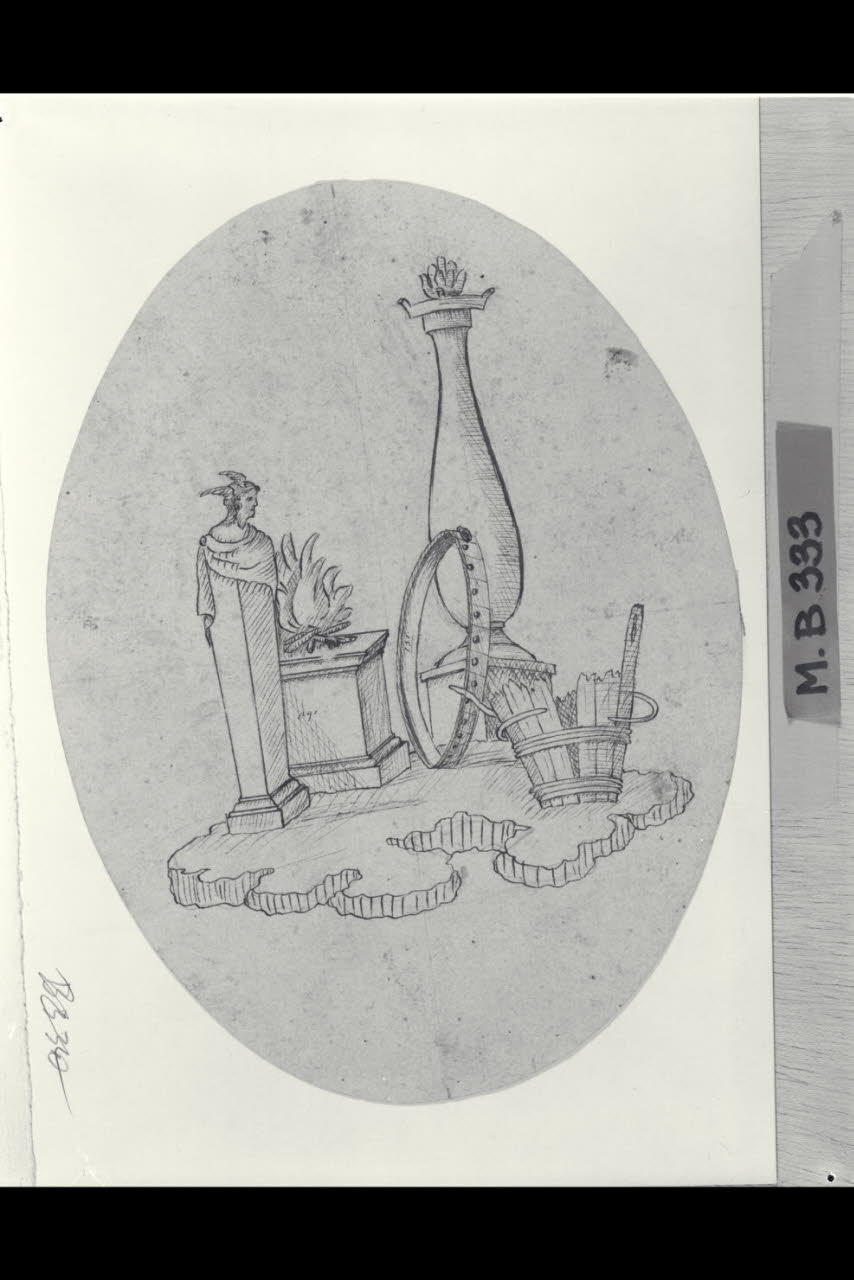 Capriccio all'antica (disegno) di Maggiolini (bottega) (secc. XVIII/ XIX)