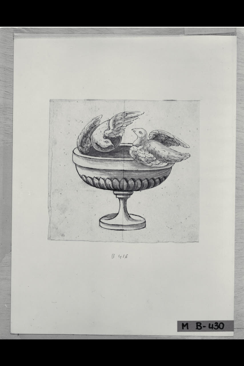 Le colombe di Plinio (disegno) di Maggiolini (bottega) (secc. XVIII/ XIX)