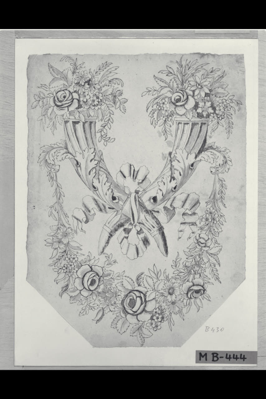Due cornucopie (disegno) di Maggiolini (bottega) (secc. XVIII/ XIX)