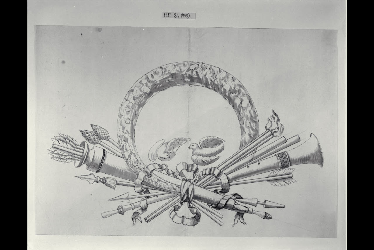 Attributi dell'Amore (disegno) di Maggiolini (bottega) (secc. XVIII/ XIX)