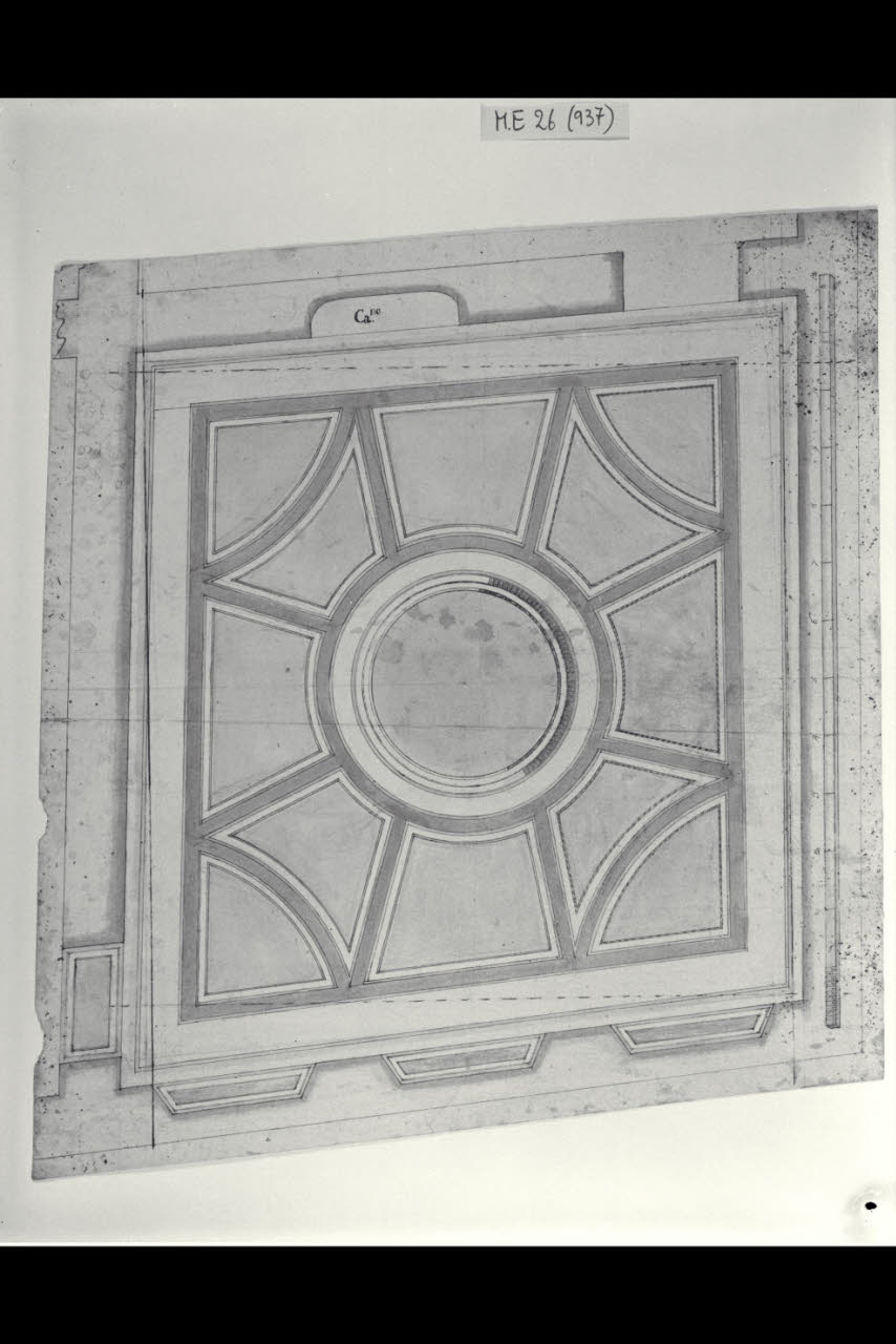 Progetto di un pavimento per il Marchese Moriggia (disegno) di Maggiolini (secc. XVIII/ XIX)