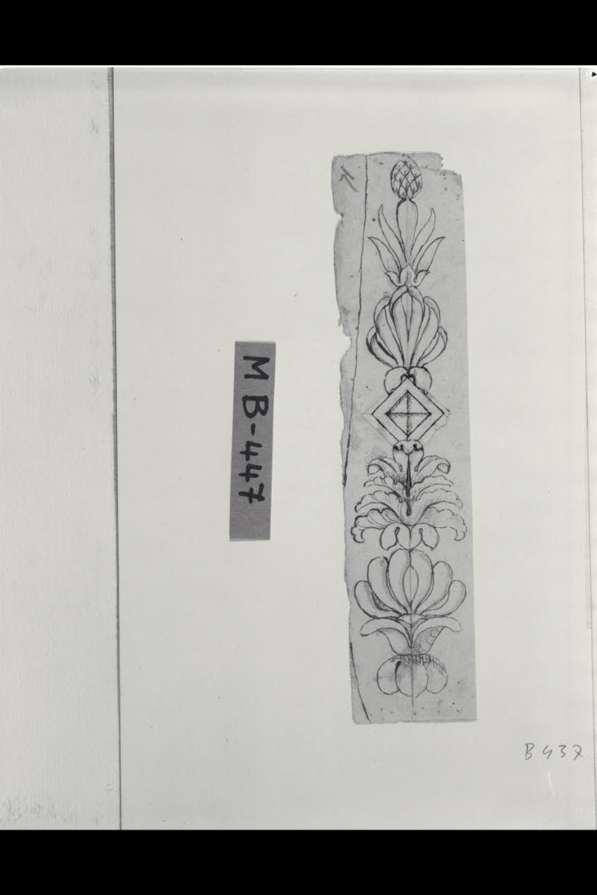 Fregio con motivi vegetali (disegno) di Maggiolini (bottega) (secc. XVIII/ XIX)