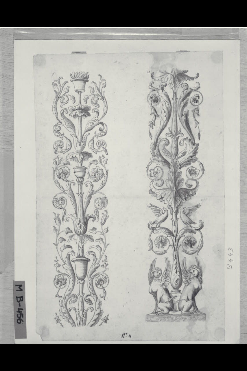 Candelabre (disegno) di Maggiolini (bottega) (secc. XVIII/ XIX)