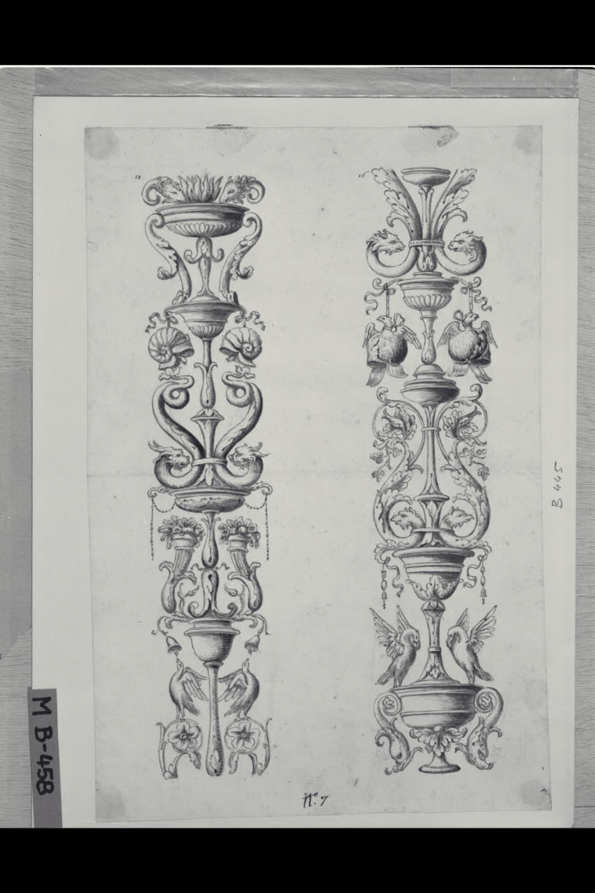 Candelabre (disegno) di Maggiolini (bottega) (secc. XVIII/ XIX)