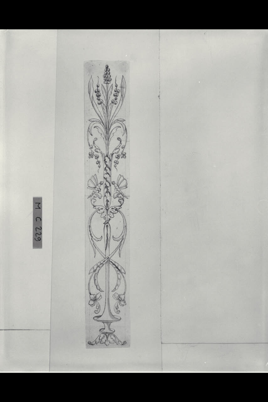 Candelabra (disegno) di Maggiolini (bottega) (secc. XVIII/ XIX)