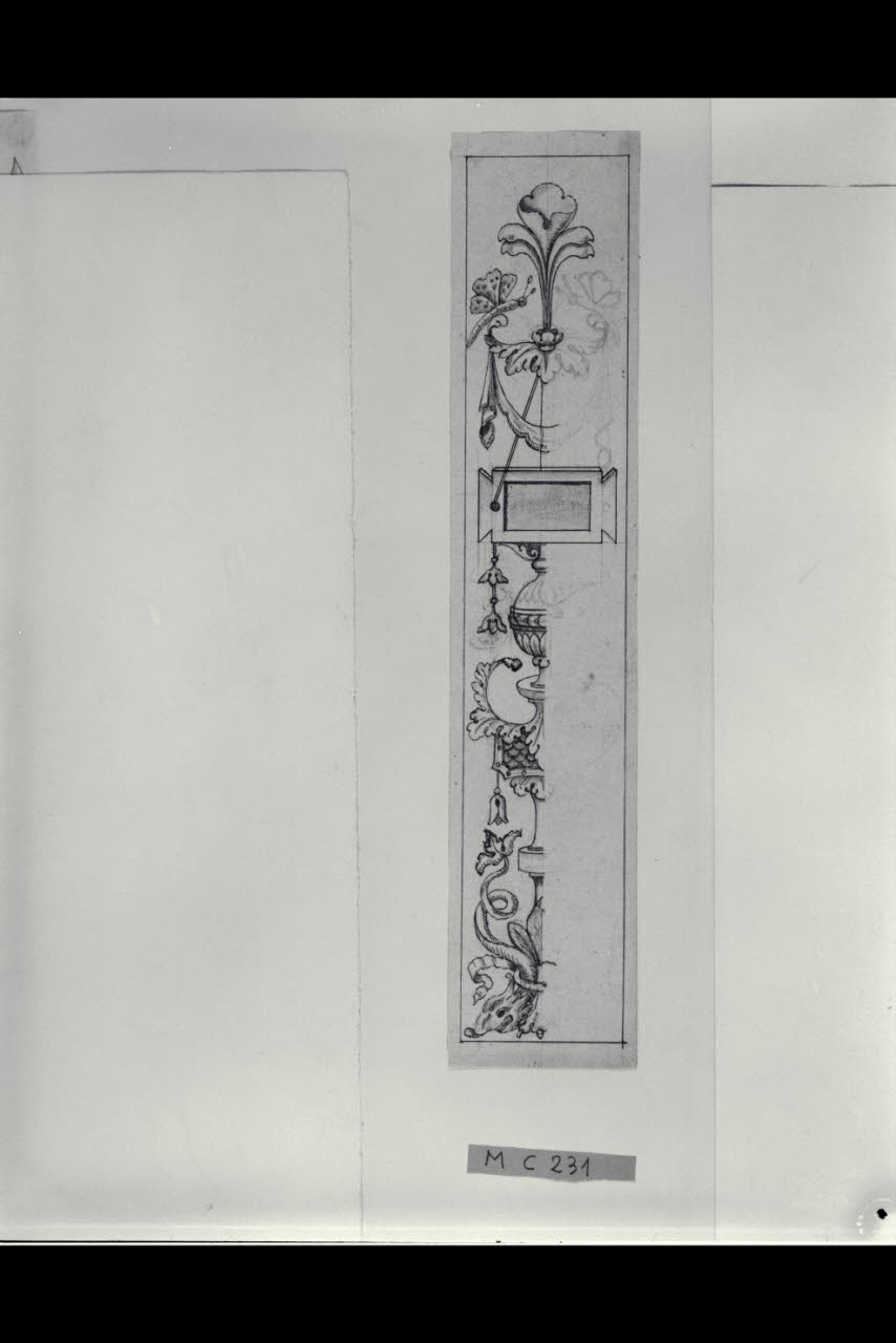Candelabra (disegno) di Maggiolini (bottega) (secc. XVIII/ XIX)