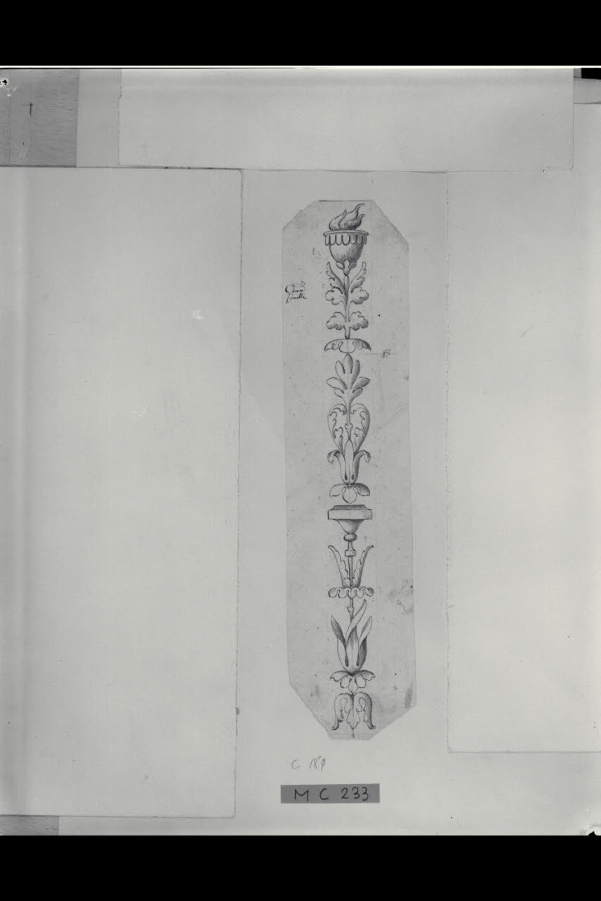 Candelabra (disegno) di Maggiolini (bottega) (secc. XVIII/ XIX)