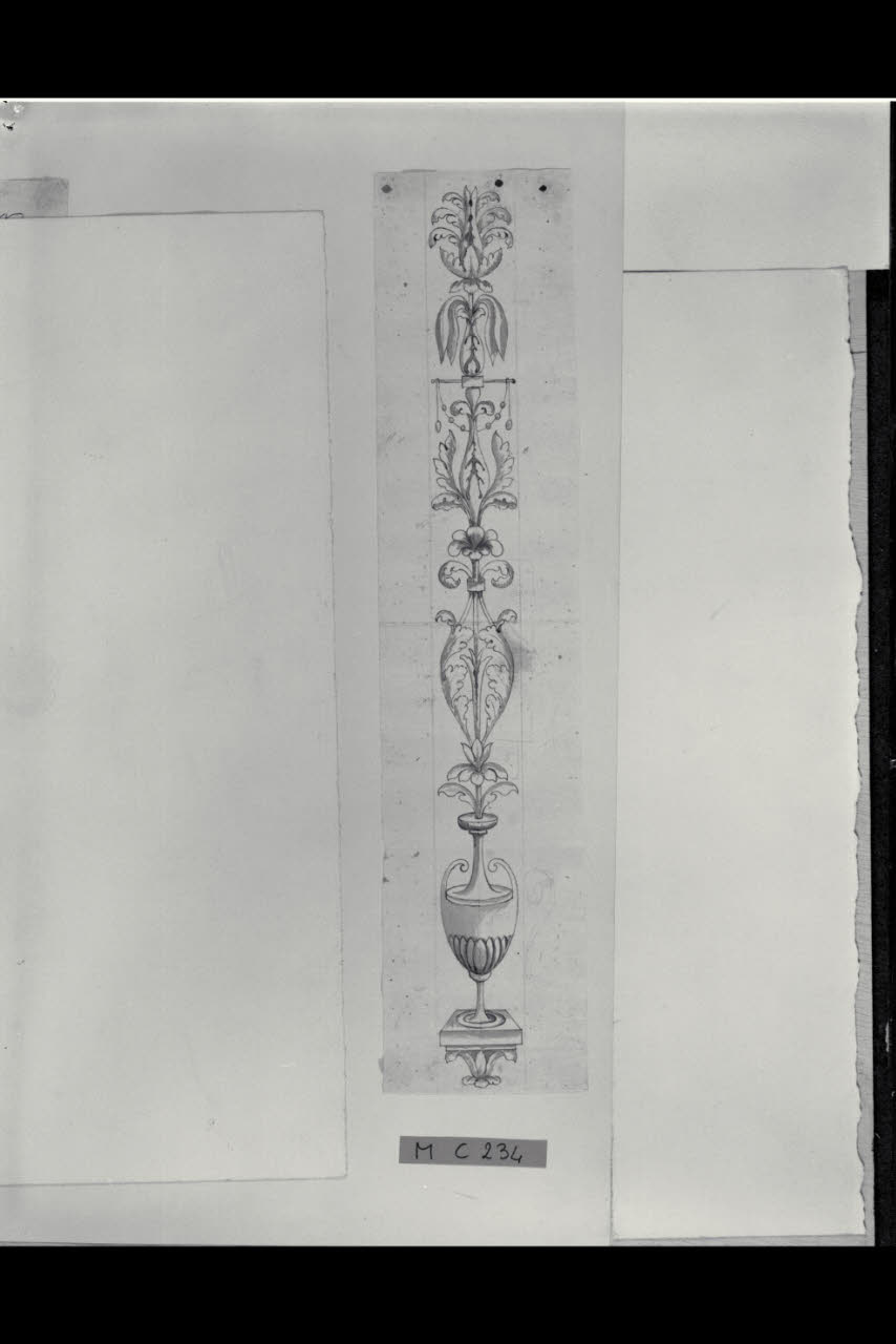 Candelabra (disegno) di Maggiolini (bottega) (secc. XVIII/ XIX)