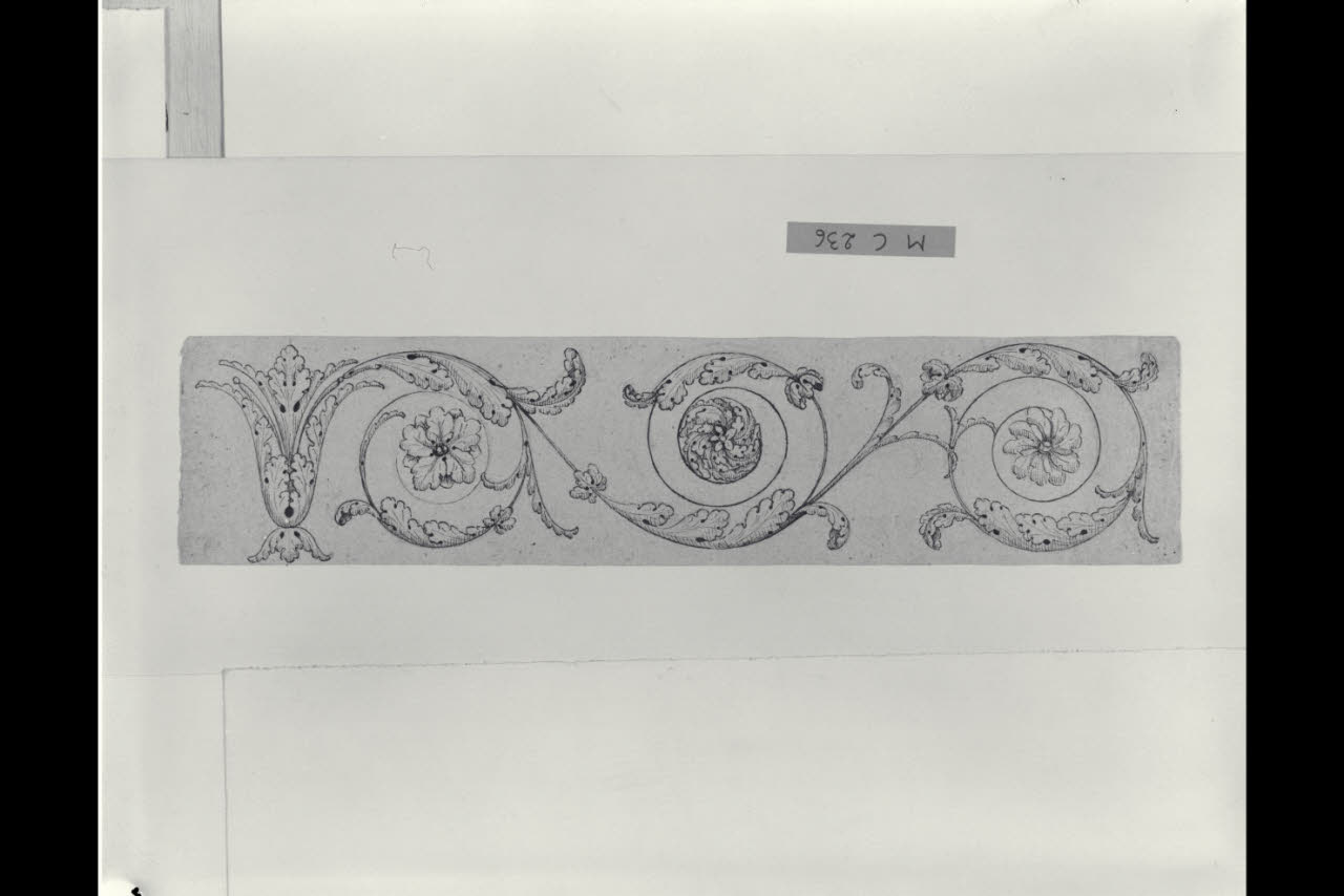 Fregio a girale (disegno) di Maggiolini (bottega) (secc. XVIII/ XIX)