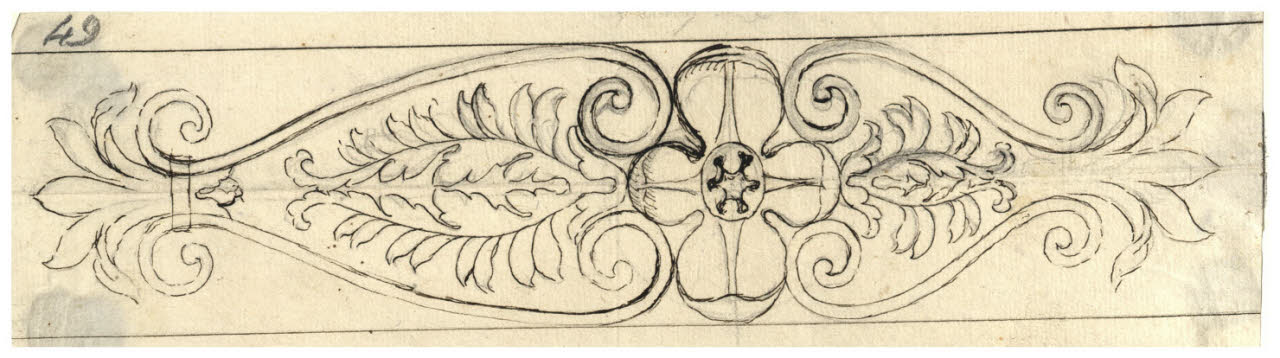 Fregio (disegno) di Maggiolini (bottega) (secc. XVIII/ XIX)