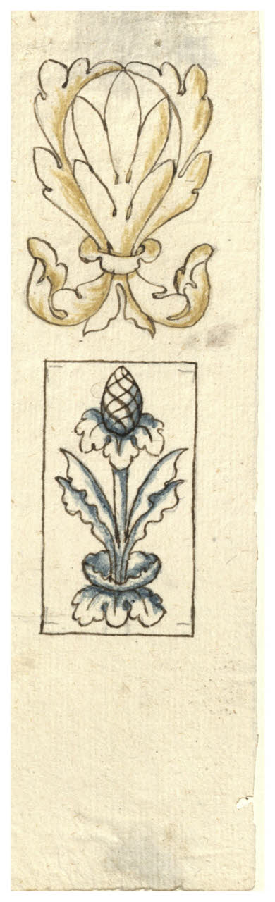 Motivi fogliacei (disegno) di Maggiolini (bottega) (secc. XVIII/ XIX)