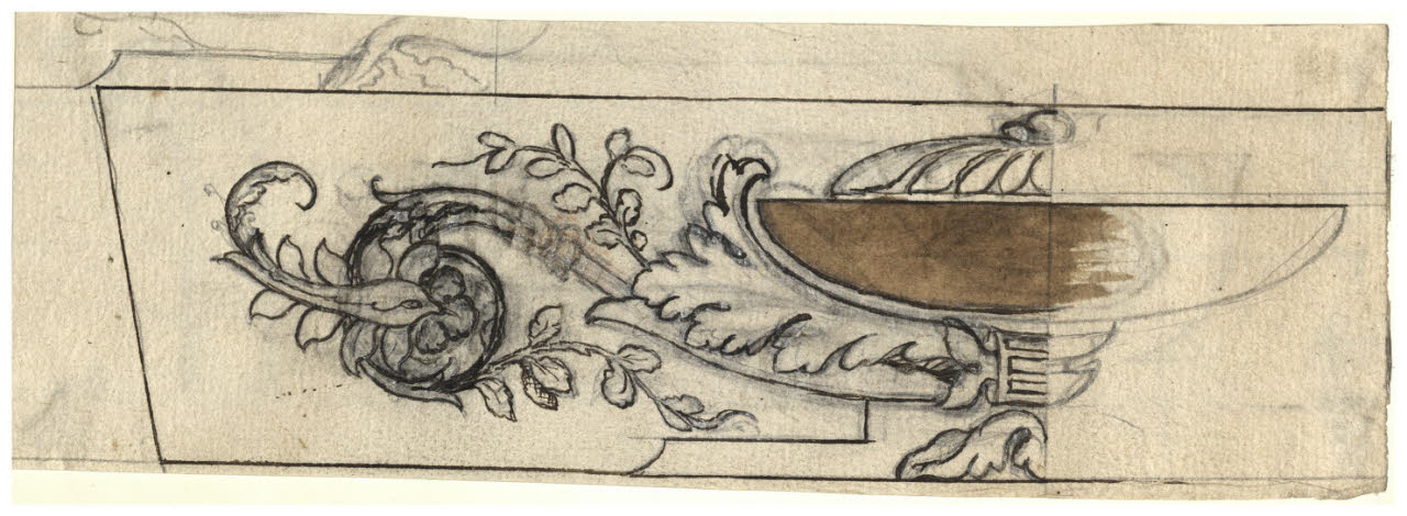 Studio per schienale di una sedia (disegno) di Maggiolini (bottega) (secc. XVIII/ XIX)