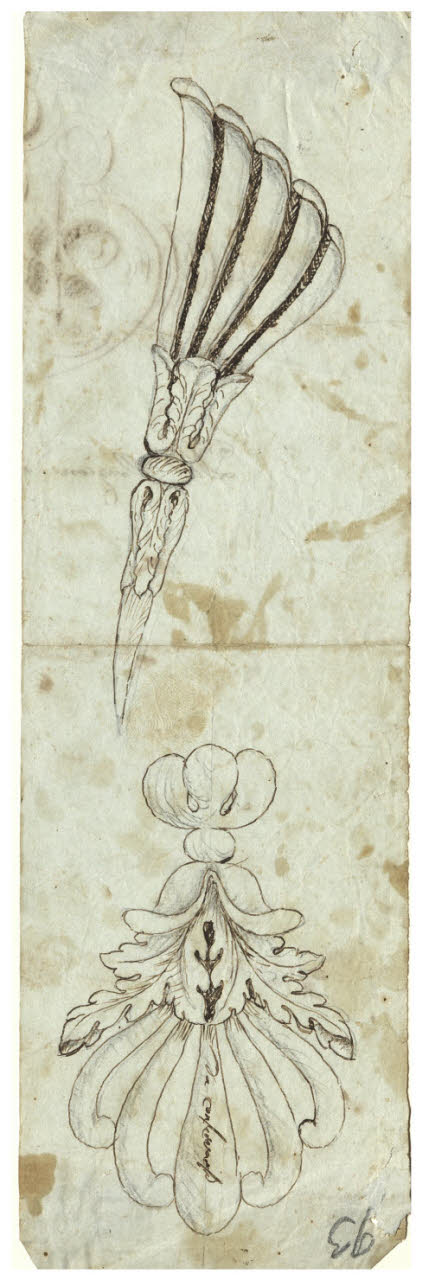 Motivi fogliacei (disegno) di Maggiolini (bottega) (secc. XVIII/ XIX)