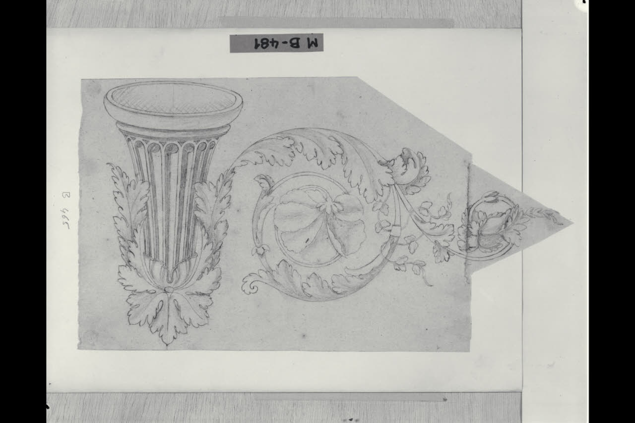 Ornato a girali (disegno) di Maggiolini (bottega) (sec. XIX)
