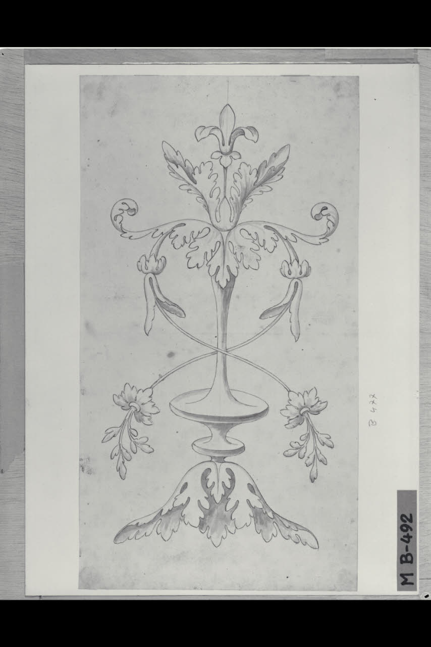 Candelabra (disegno) di Maggiolini (bottega) (secc. XVIII/ XIX)