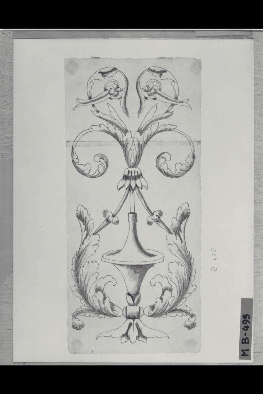 Candelabra (disegno) di Maggiolini (bottega) (secc. XVIII/ XIX)