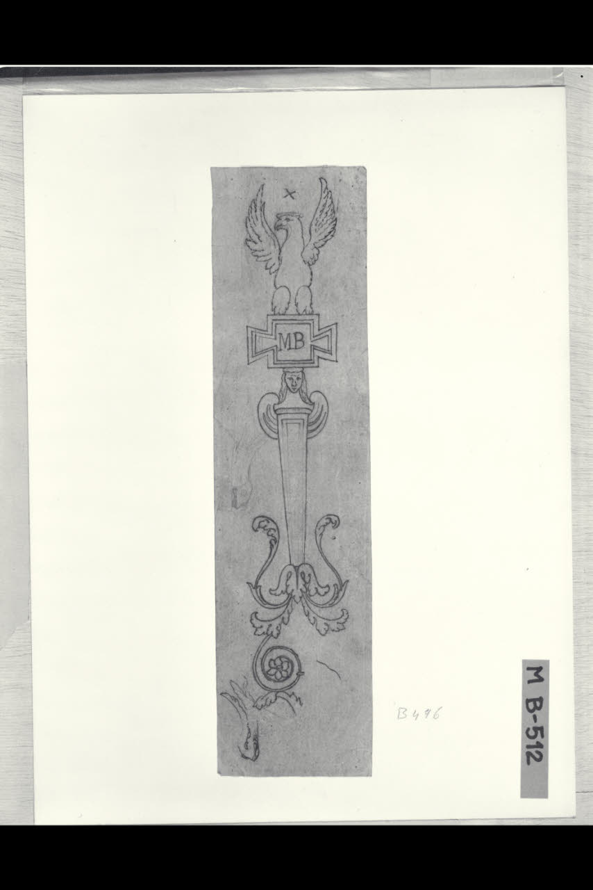 Candelabra (disegno) di Maggiolini (bottega) (secc. XVIII/ XIX)