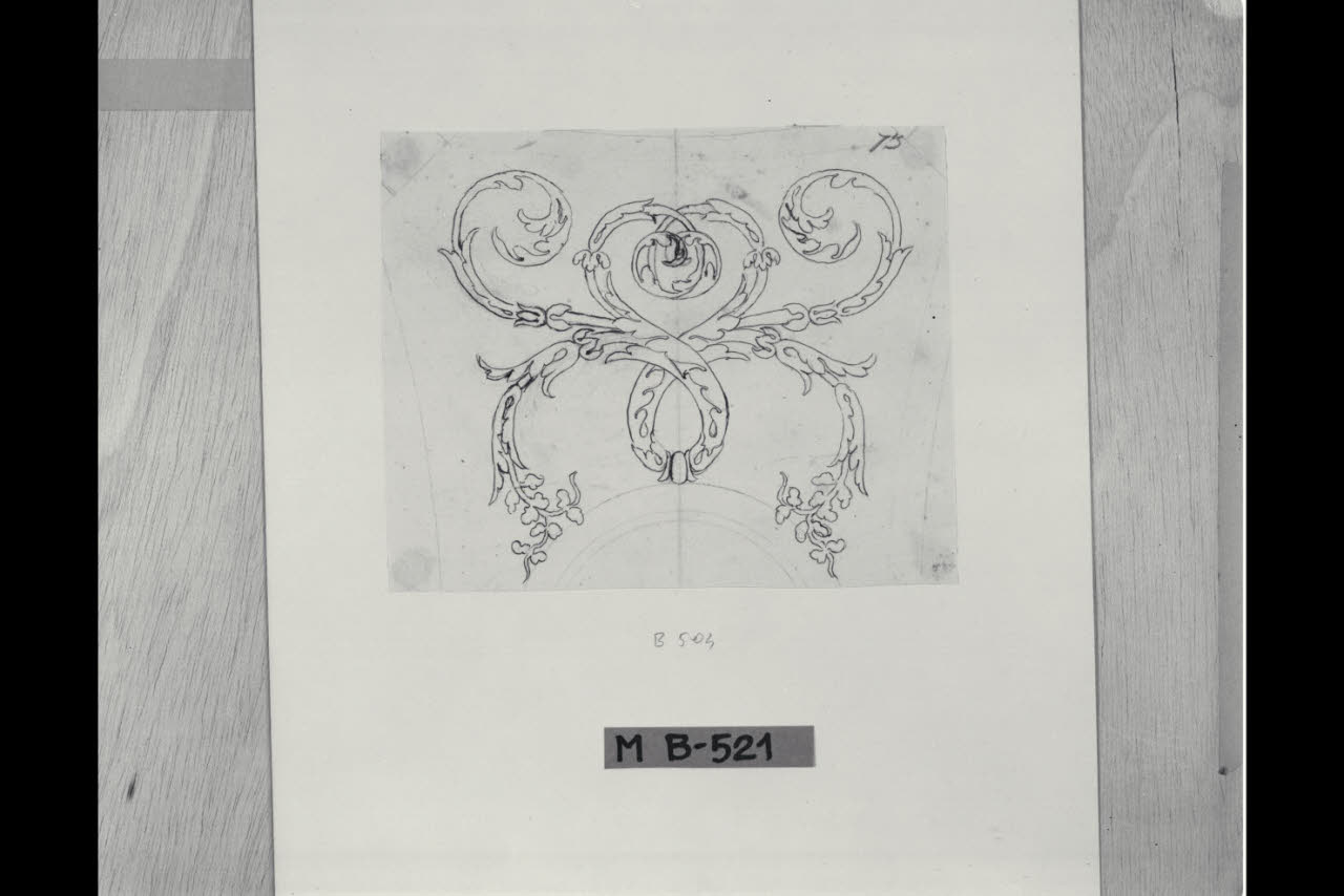 Intreccio fogliaceo (disegno) di Maggiolini (bottega) (secc. XVIII/ XIX)