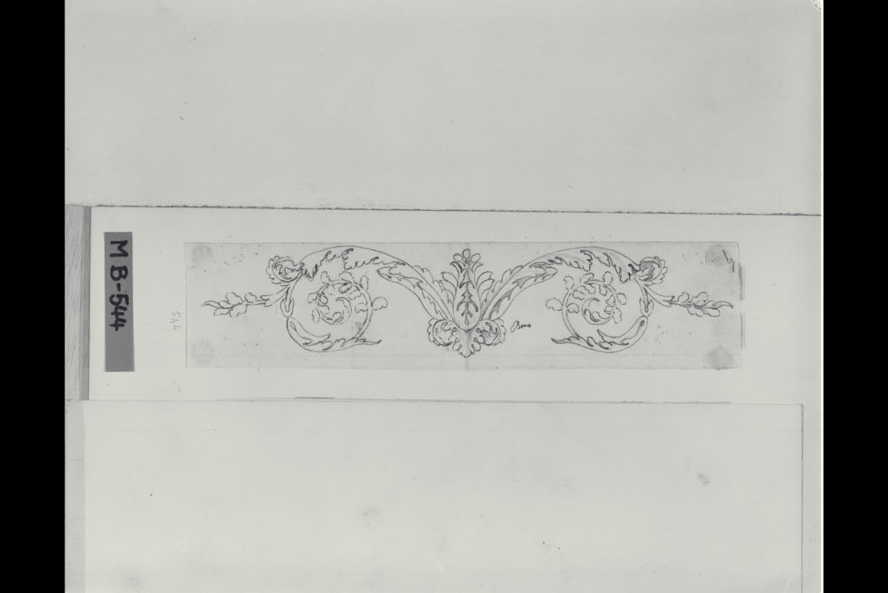 Fregio con foglie d'acanto (disegno) di Maggiolini (bottega) (secc. XVIII/ XIX)