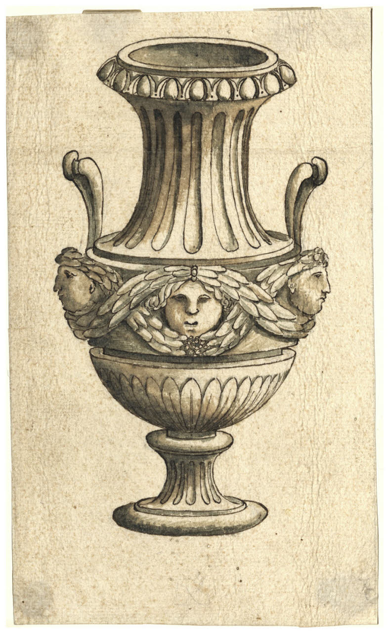 Anfora biansata (disegno) di Maggiolini (bottega) (secc. XVIII/ XIX)