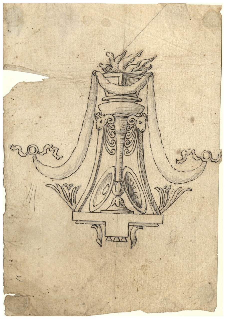 Braciere all'antica (disegno) di Maggiolini (bottega) (secc. XVIII/ XIX)