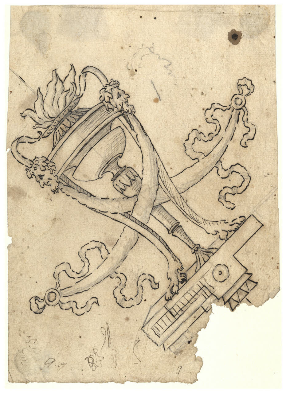 Braciere all'antica (disegno) di Maggiolini (bottega) (secc. XVIII/ XIX)