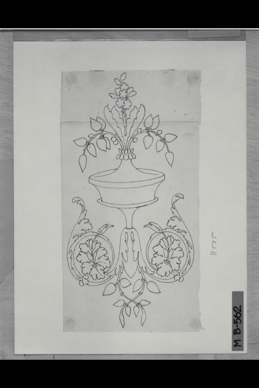 Elemento di candelabra (disegno) di Maggiolini (bottega) (secc. XVIII/ XIX)