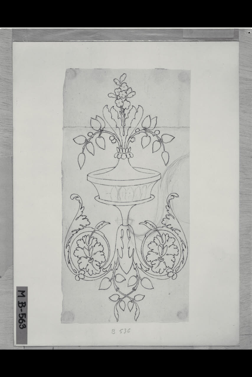 Elemento di candelabra (disegno) di Maggiolini (bottega) (secc. XVIII/ XIX)