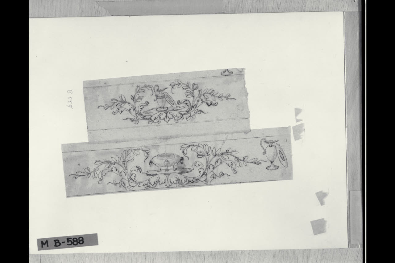 Fregi all'antica (disegno) di Maggiolini (bottega) (secc. XVIII/ XIX)